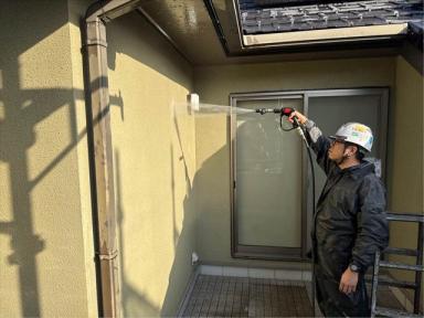 光市の外壁塗装工事｜バイオ洗浄でブロック塀・アプローチも一新